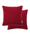 Schlossberg Cotton Velvet Elodie Cushion Cover In Red