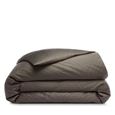 Schlossberg Ennio Beige Long Staple Cotton Duvet Cover, Queen In Brown