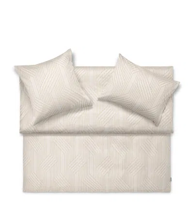 Schlossberg Geometric Ennio King Duvet Cover In Brown
