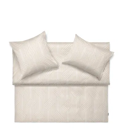 Schlossberg Geometric Ennio Oxford Pillowcase In Brown