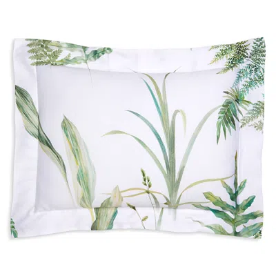 Schlossberg Jaro Blanc Leaf Print Boudoir Sham In White
