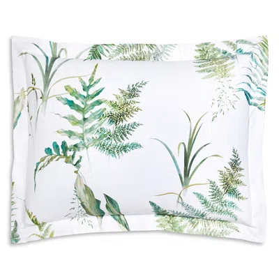 Schlossberg Jaro Blanc Leaf Print King Sham In White
