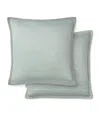 Schlossberg Linen Solene Cushion Cover 56cm X 56cm In Green