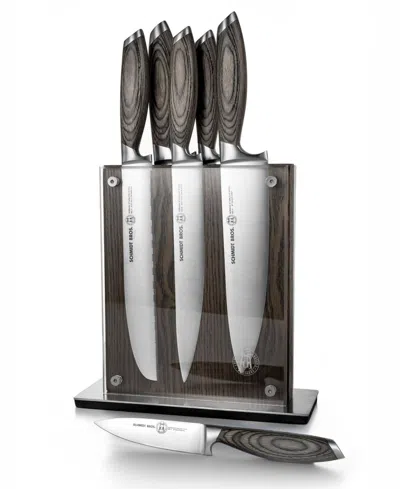 Schmidt Brothers Bonded Ash 7-pc. Knife Block Set In Gray