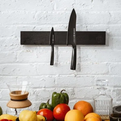 Schmidt Brothers Cutlery Schmidt Brothers™ Cutlery Black 18" Wall Bar In Brown