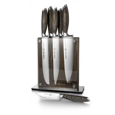 Schmidt Brothers Cutlery Schmidt Brothers™ Cutlery Bonded Ash 7-piece Knife Block Set In Gray