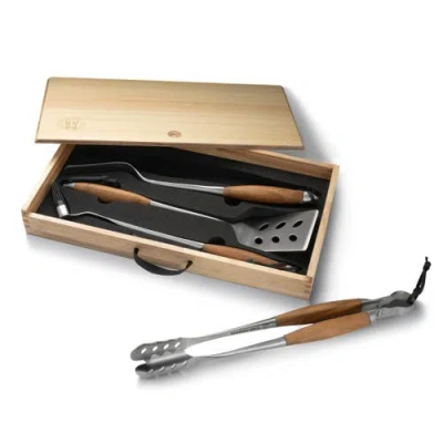 Schmidt Brothers Cutlery Bonded Teak 4-piece Bbq Tool Set In Brown