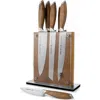 Schmidt Brothers Cutlery Bonded Teak 7-piece Knife Block Set In Brown