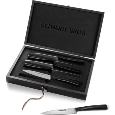 Schmidt Brothers Cutlery Carbon 6, 6-piece Steak Set In Black