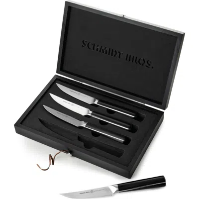 Schmidt Brothers Cutlery Crosstown 4-piece Steak Set In Black