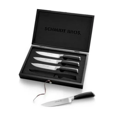 Schmidt Brothers Cutlery Heritage 4-piece Steak Set In Black