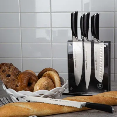Schmidt Brothers Cutlery Heritage 7-piece Knife Block Set In Black