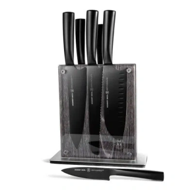 Schmidt Brothers Cutlery Jet Black 7-piece Knife Block Set