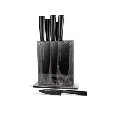 Schmidt Brothers Cutlery Schmidt Brothers™ Cutlery Jet Black 7-piece Knife Block Set