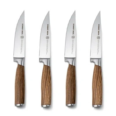 Schmidt Brothers Cutlery Zebra Wood 4-piece Steak Knife Set In No