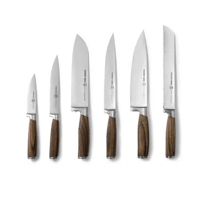 Schmidt Brothers Cutlery Zebra Wood 7-piece Knife Block Set In Brown