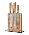Schmidt Brothers Hex 5-pc. Knife Block Set In Brown