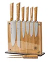 Schmidt Brothers Hex 9-pc. Knife Block Set In Brown