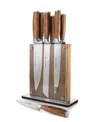 Schmidt Brothers Zebra Wood 7-pc. Knife Block Set In Brown