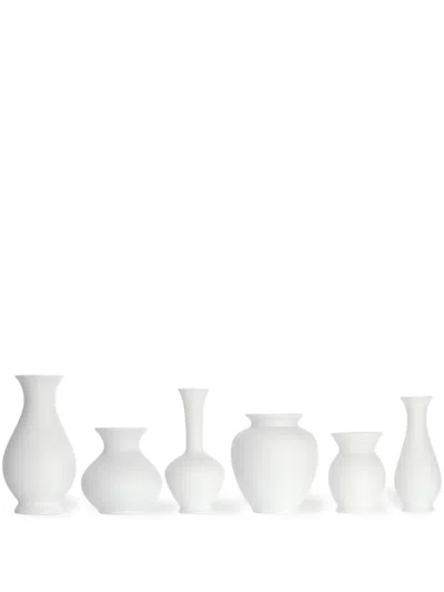 Schönbuch Blossom Porcelain Vases (set Of Six) In White