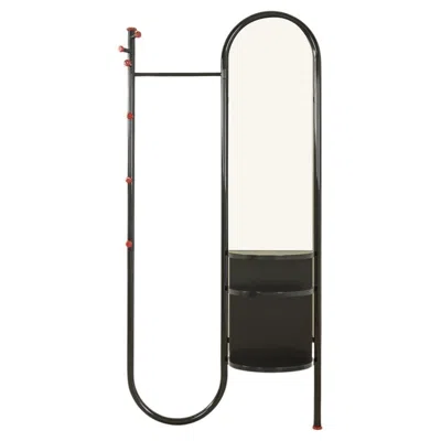 Pre-owned Schönbuch Coat Rack And Mirror, 1970s Wardrobe In White