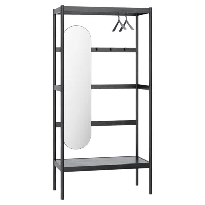 Pre-owned Schönbuch Customizable Schonbuch Wood Chester Coat Stand With Mirror By Gabriel Tan Studio In Brown