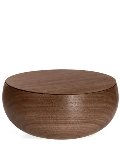 Schönbuch Large Bowl Wooden Trinket Box (7.5cm X 17cm) In Brown