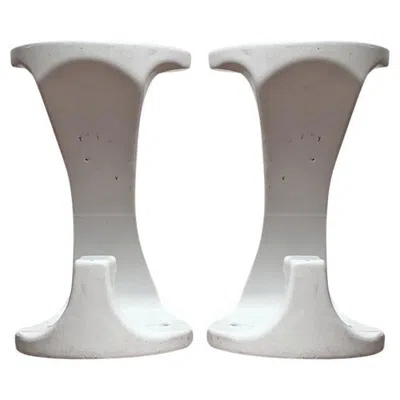 Pre-owned Schönbuch Set Of 2 Vintage German Metal Coat Hooks From , 1970s In Gray