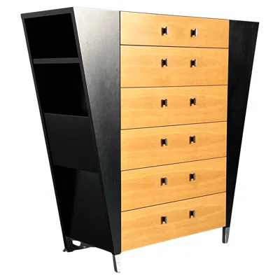 Pre-owned Schönbuch Vintage Postmodern Memphis Design Chest Of Drawers In Beechwood By  In Brown