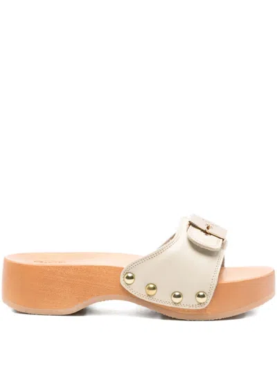 Scholl 45mm Pescura Buckle-fastening Sandals In Neutral