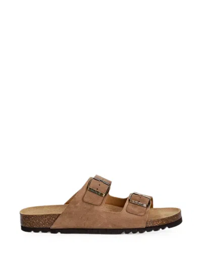 Scholl Arizona Double Buckle-fastening Sandals In Brown