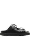 Scholl Beatriz Stud-embellished Leather Slides In Black