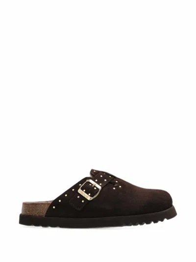 Scholl Beatriz Studded Mules In Brown