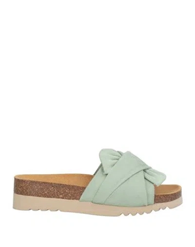 Scholl Bioprint Woman Mules & Clogs Light Green Size 8 Textile Fibers