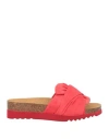 Scholl Bioprint Woman Mules & Clogs Red Size 8 Textile Fibers