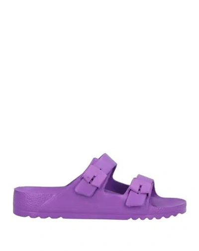 Scholl Bioprint Woman Sandals Purple Size 8 Rubber