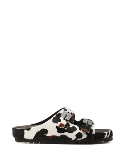Scholl Cow-print Sandals In Animal Print