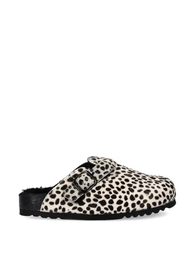 Scholl Fae Dalmatian Buckle Mules In Multi