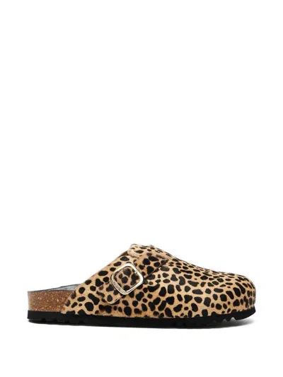 Scholl Fae Leopard-print Mules In Animal Print