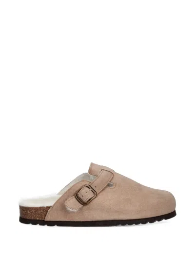 Scholl Fae New Buckle-fastening Mules In Brown