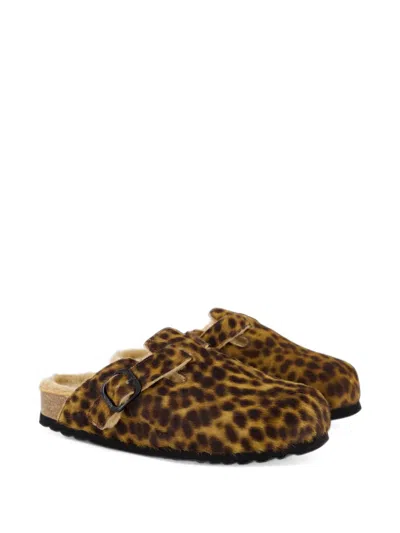 Scholl Fae New F Leopard-print Mules In Brown