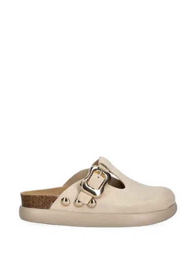 Scholl Flora Leather Mules In Multi