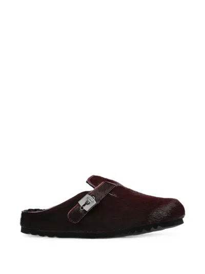 Scholl Grace Pony Hair Mules In Red