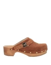 Scholl Iconic Woman Mules & Clogs Brown Size 8 Leather In Brown