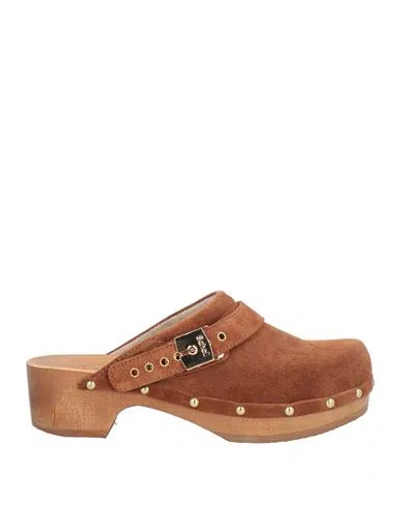 Scholl Iconic Woman Mules & Clogs Beige Size 8 Leather In Sand