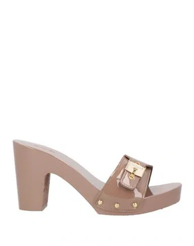 Scholl Iconic Woman Mules & Clogs Light Brown Size 8 Leather