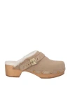 Scholl Iconic Woman Mules & Clogs Sand Size 8 Leather