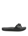 Scholl Iconic Woman Sandals Black Size 8 Rubber In Black
