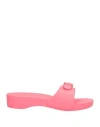Scholl Iconic Woman Sandals Salmon Pink Size 8 Rubber