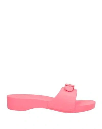 Scholl Iconic Woman Sandals Salmon Pink Size 8 Rubber